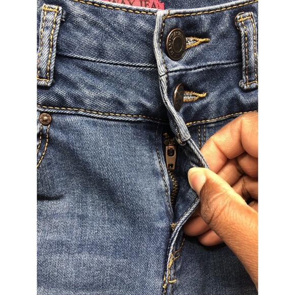 Wax Jeans Butt I love You Juniors Size 9 Distressed Double Button Fly - Picture 3 of 15